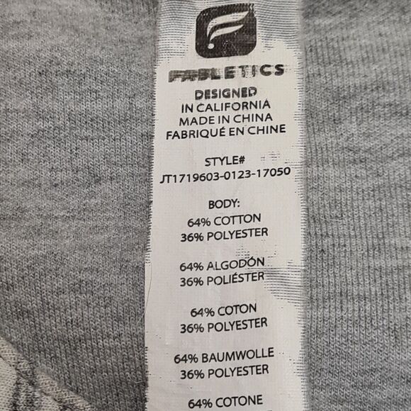 Fabletics Magnolia Cropped Jacket Size Large Zip Front Activewear Gray - Picture 5 of 11